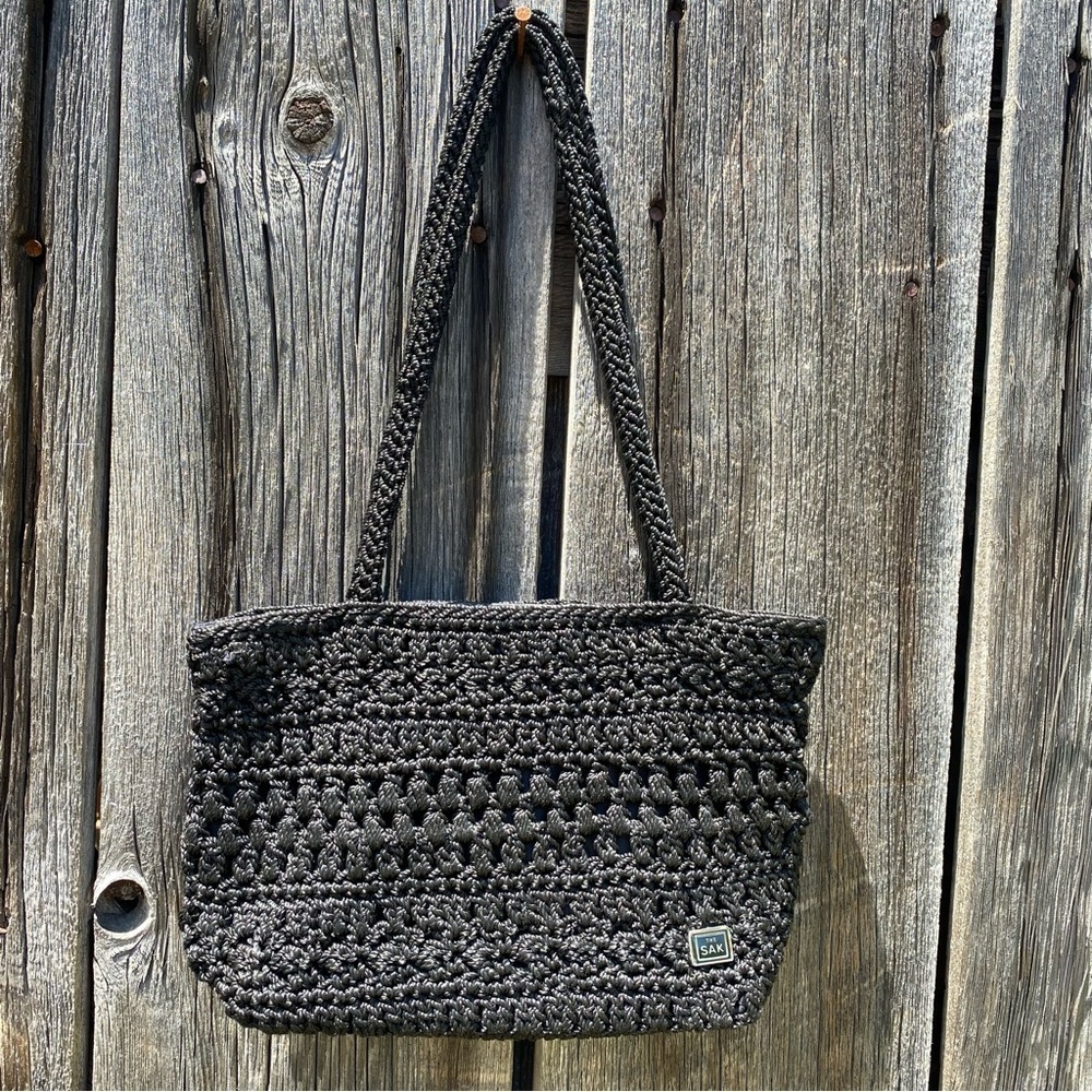 The Sak Crochet Black purse with crocheted straps. Small size-Great condition!